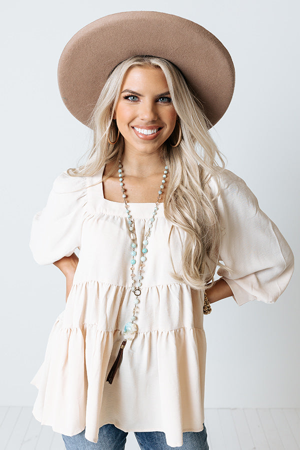 Twilight Tales Shift Top In Cream Image - 1