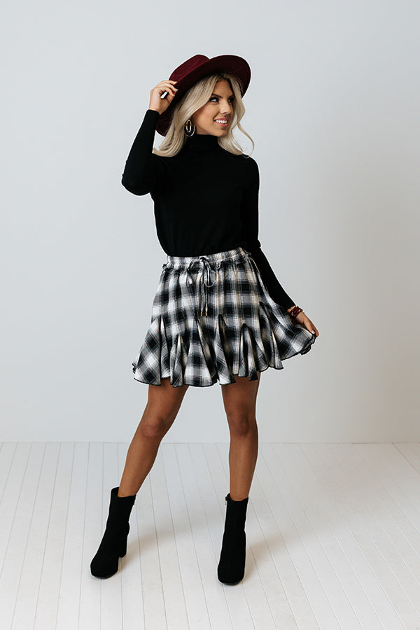 Small Town Holiday Skort In Black