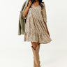 Living For Love Floral Babydoll Dress In Light Beige Image - 1