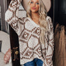 Happy By The Fire Popcorn Knit Sweater In Mocha Image - 1