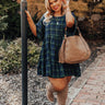 Kind Conversation Plaid Tunic Dress In Green Curves Image - 1