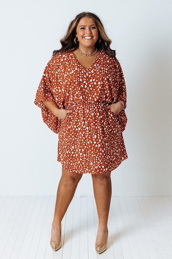Spotlight Romance Leopard Dress in Rust Curves Image - 1