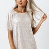 Sequins On The Rocks Shift Top In Champagne Image - 1