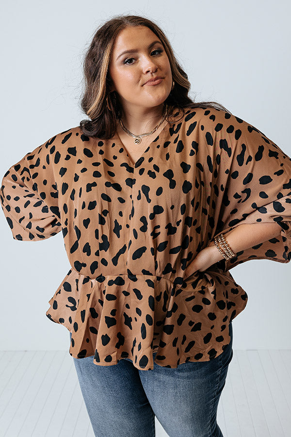 Chic Stomping Grounds Leopard Top in Mocha Curves