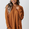 Put You First Waffle Knit Top In Pumpkin Image - 1