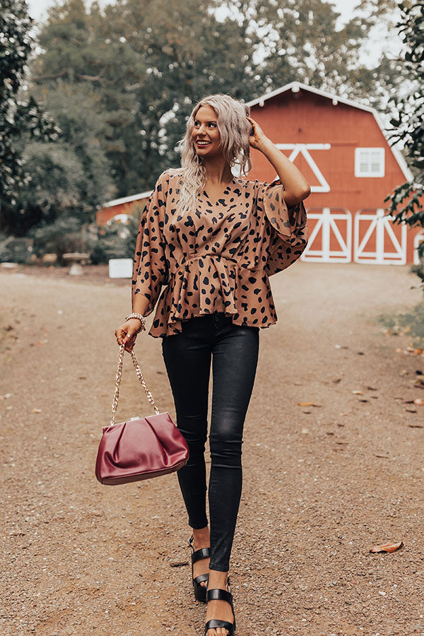 Chic Stomping Grounds Leopard Top in Mocha Image - 3
