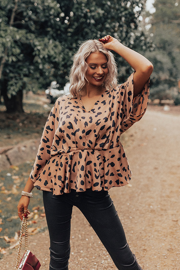 Chic Stomping Grounds Leopard Top in Mocha