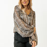 Style A La Mode Snake Print Shift Top Curves Image - 1