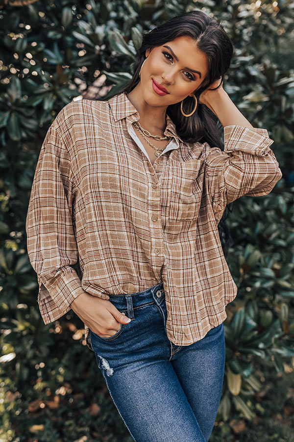 Be Yourself Plaid Top