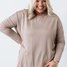 Learn Something New Shift Top In Taupe Curves Image - 1