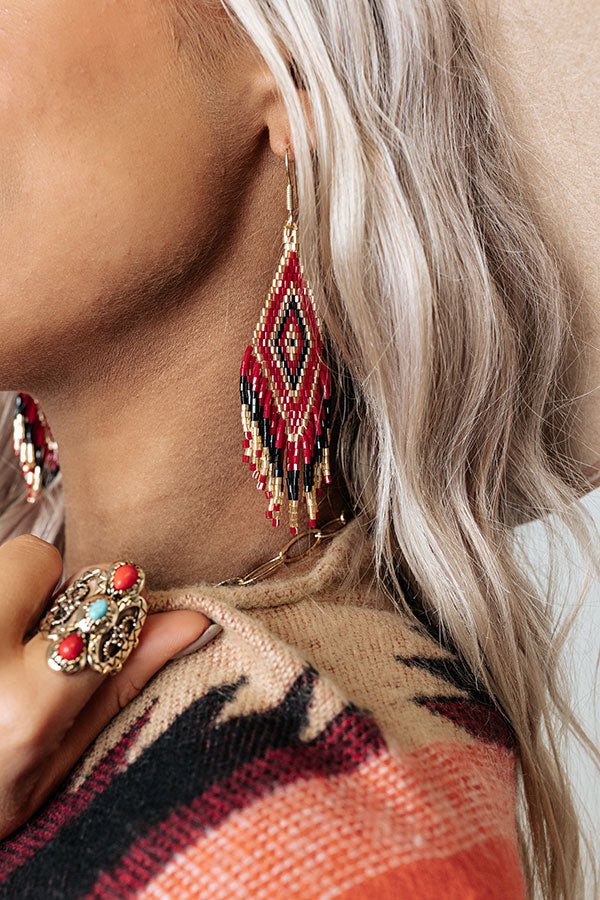 The Lexa Earrings in Wine Image - 2