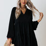 Chic On The Scene Shift Dress In Black Image - 1
