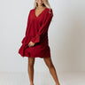 Beyond Blessed Babydoll Dress In Cardinal Image - 1