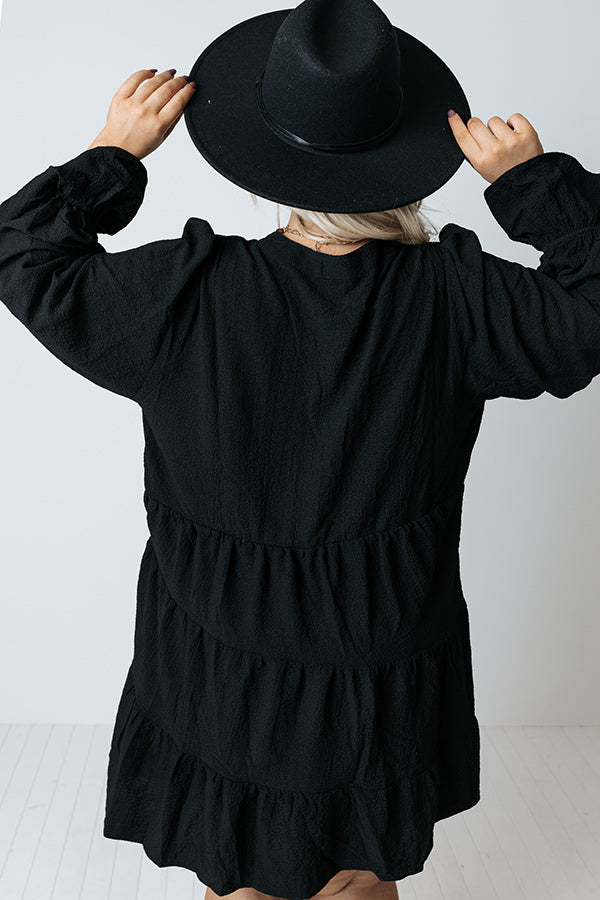 Beyond Blessed Babydoll Dress In Black Curves Image - 5