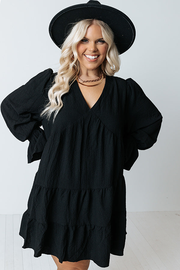 Beyond Blessed Babydoll Dress In Black Curves Image - 1