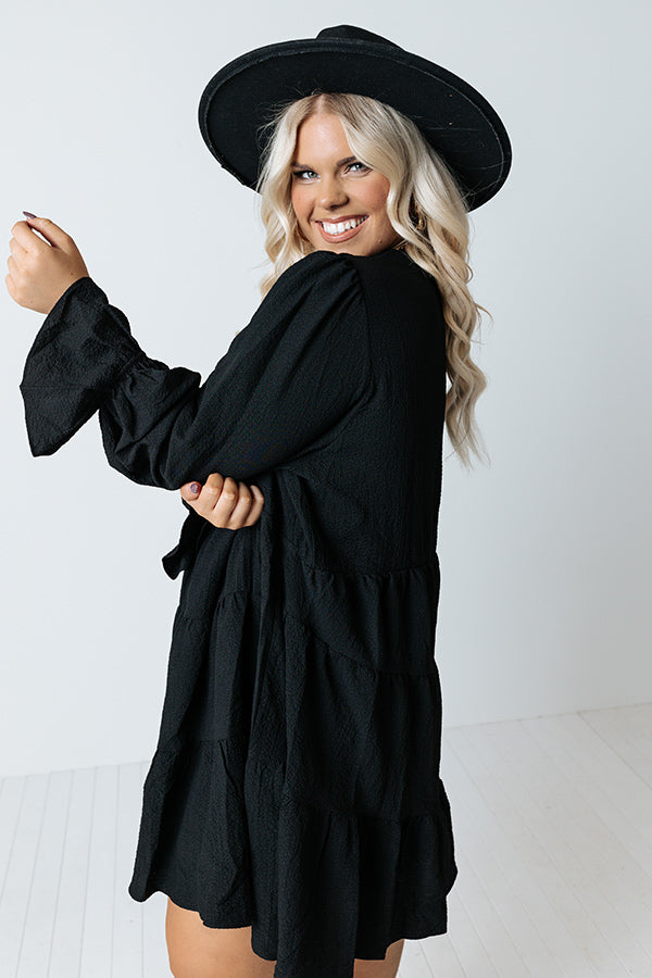 Beyond Blessed Babydoll Dress In Black Curves Image - 3