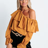 Serving Up Sass Top In Camel Image - 1