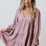 Beyond Blessed Babydoll Dress In Dusty Purple Image - 1