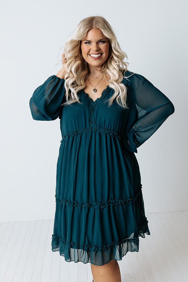 Balcony Nights Ruffle Dress Curves Image - 2