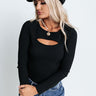 Living For Love Ribbed Bodysuit In Black Image - 1