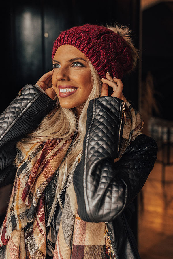 Cabinside Sips Cable Knit Beanie Image - 1