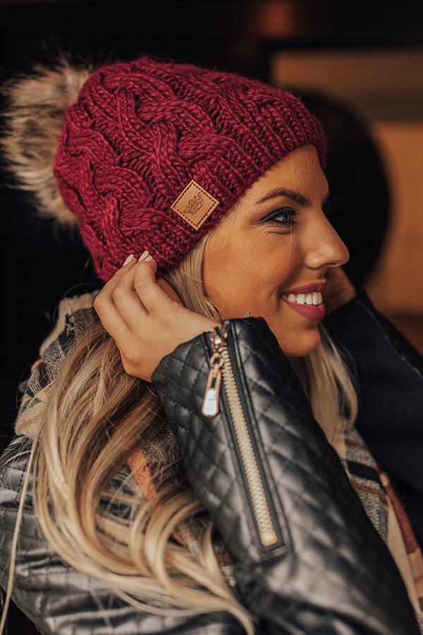 Cabinside Sips Cable Knit Beanie Image - 2