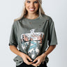 Roam Free Distressed Graphic Tee Image - 1