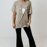 Wild Spirit Mineral Wash Graphic Tee In Light Taupe Image - 1