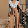 The Letha High Waist Pants In Khaki Image - 1