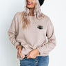 Game Day Graphic Sweatshirt In Warm Taupe Image - 1