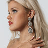 Painting Paris Beaded Earrings In Silver Image - 1