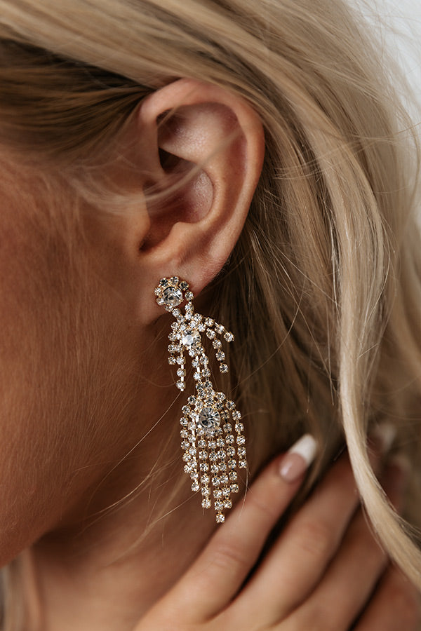 Flowing Champagne Earrings Image - 2