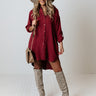 Retreat For Two Shift Dress In Crimson Image - 1