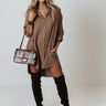 Retreat For Two Shift Dress In Mocha Image - 1