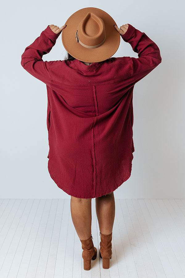 Retreat For Two Shift Dress In Crimson Curves Image - 2
