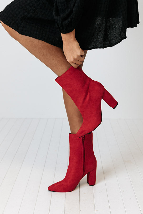 The Octavia Faux Suede Bootie Image - 1