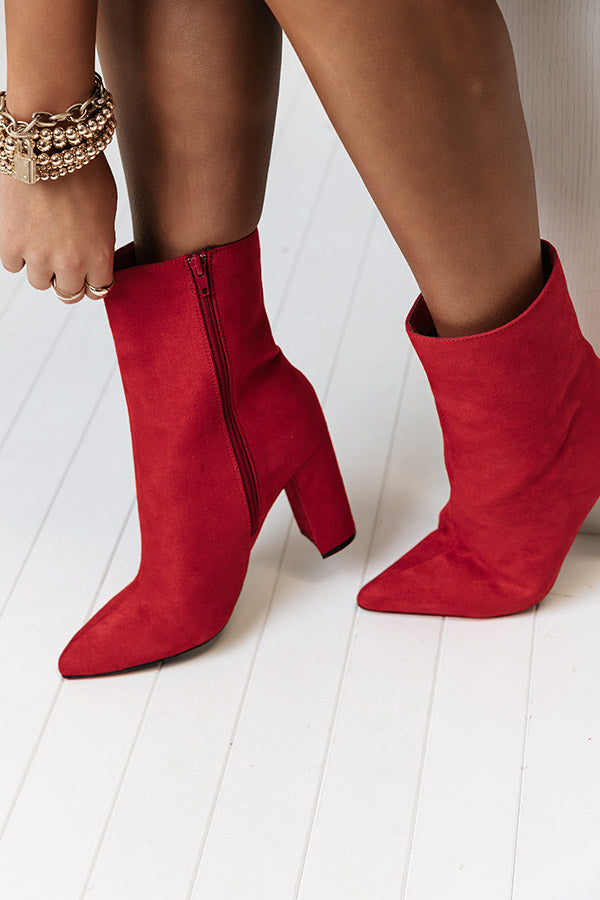 The Octavia Faux Suede Bootie Image - 3