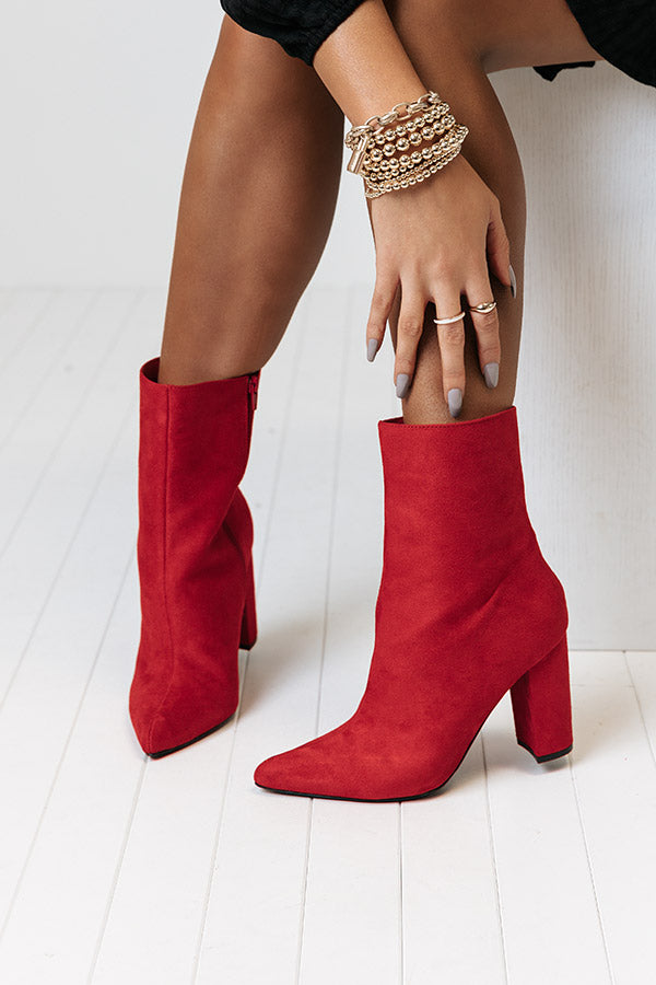 The Octavia Faux Suede Bootie Image - 2