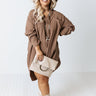 Retreat For Two Shift Dress In Mocha Curves Image - 1