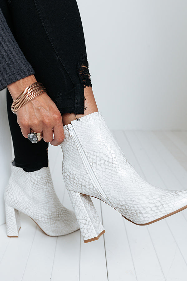 The Eldora Snake Print Bootie Image - 1