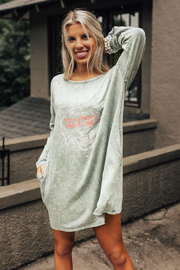 Fierce Vintage Long-Sleeve Graphic T-Shirt Dress • Impressions Online