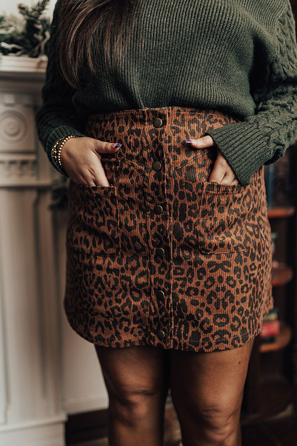 Flirting For Fun Corduroy Skirt Curves Image - 3