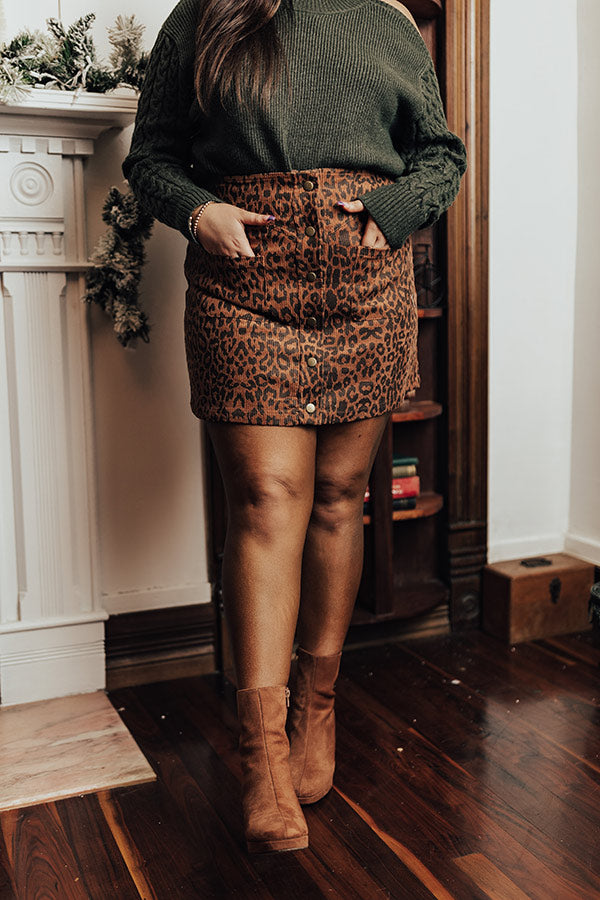 Flirting For Fun Corduroy Skirt Curves Image - 2