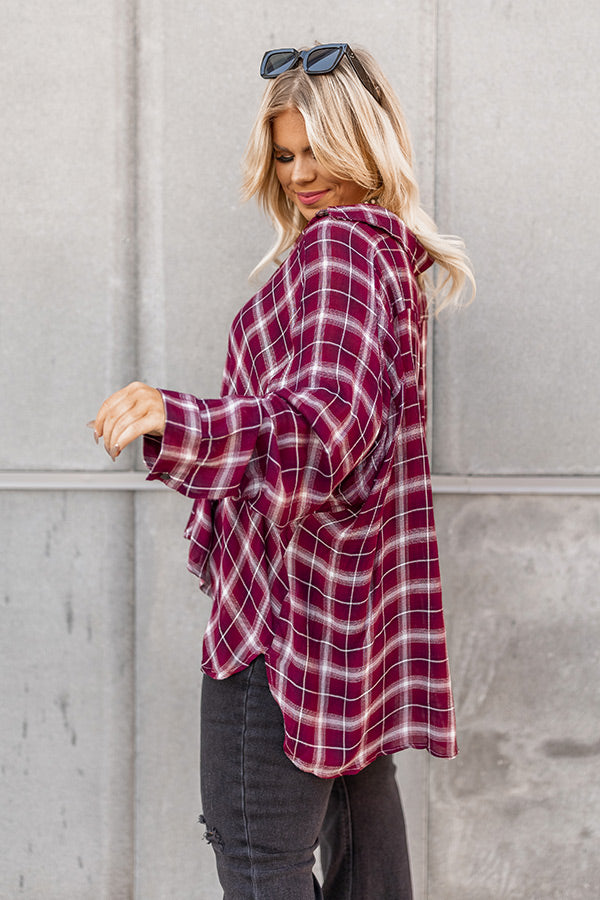 Charming Girl Plaid Top Curves Image - 4