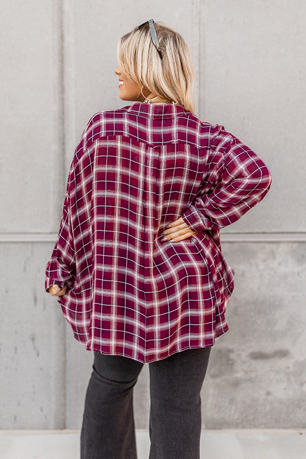 Charming Girl Plaid Top Curves Image - 5