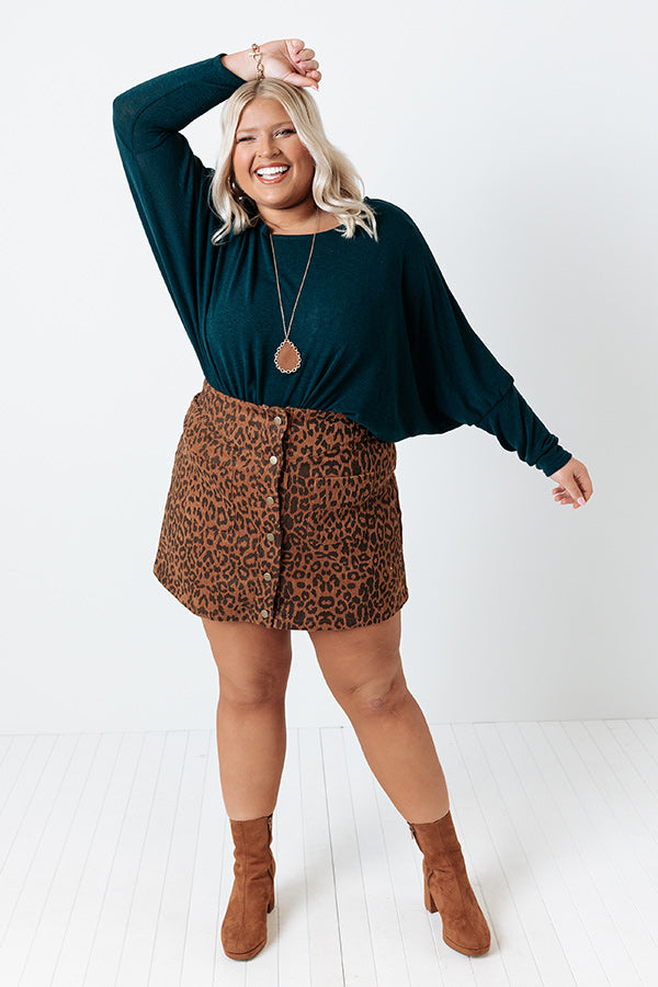 Park Slope Shift Top In Teal Curves Image - 2