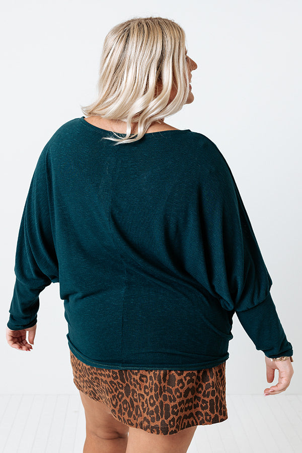 Park Slope Shift Top In Teal Curves Image - 5