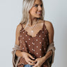 Napa Or Nothing Polka Dot Tank In Chocolate Image - 1