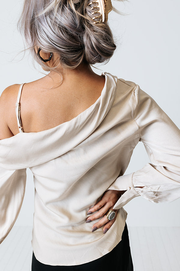 Call The Paparazzi Top In Champagne Image - 5