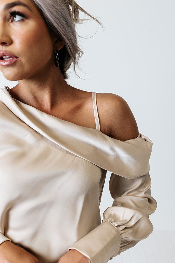 Call The Paparazzi Top In Champagne Image - 3